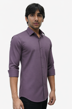 SATP PURPLE | SLIM FIT PREMIUM POLO NECK CASUAL SHIRT | TEASERWEAR