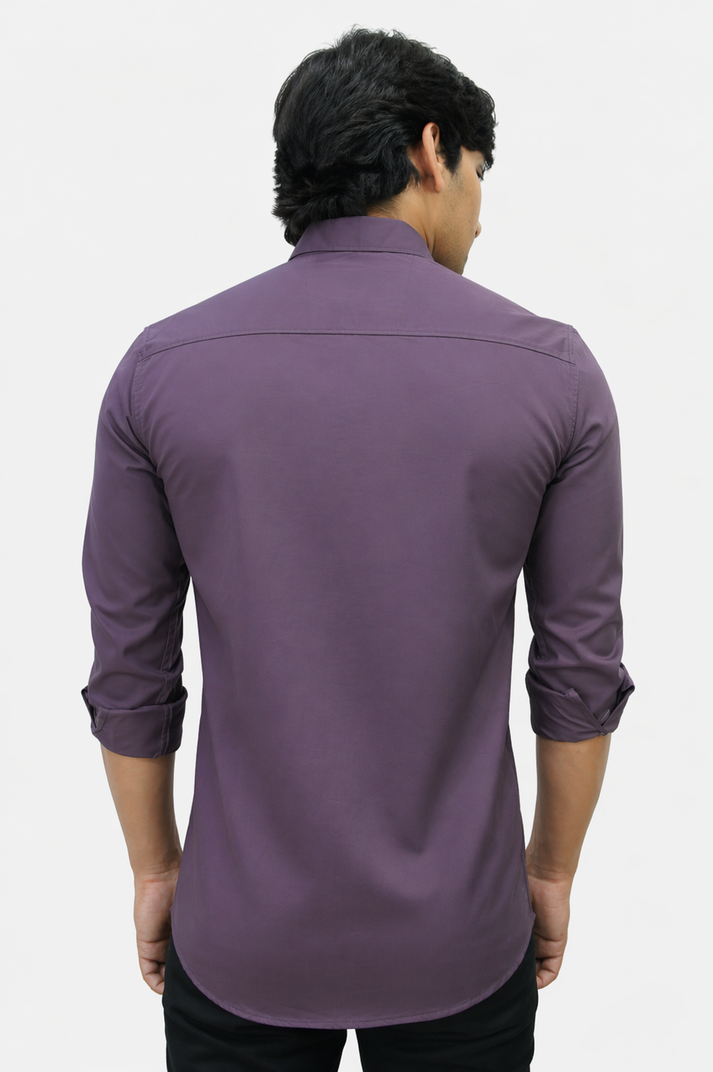 SATP PURPLE | SLIM FIT PREMIUM POLO NECK CASUAL SHIRT | TEASERWEAR