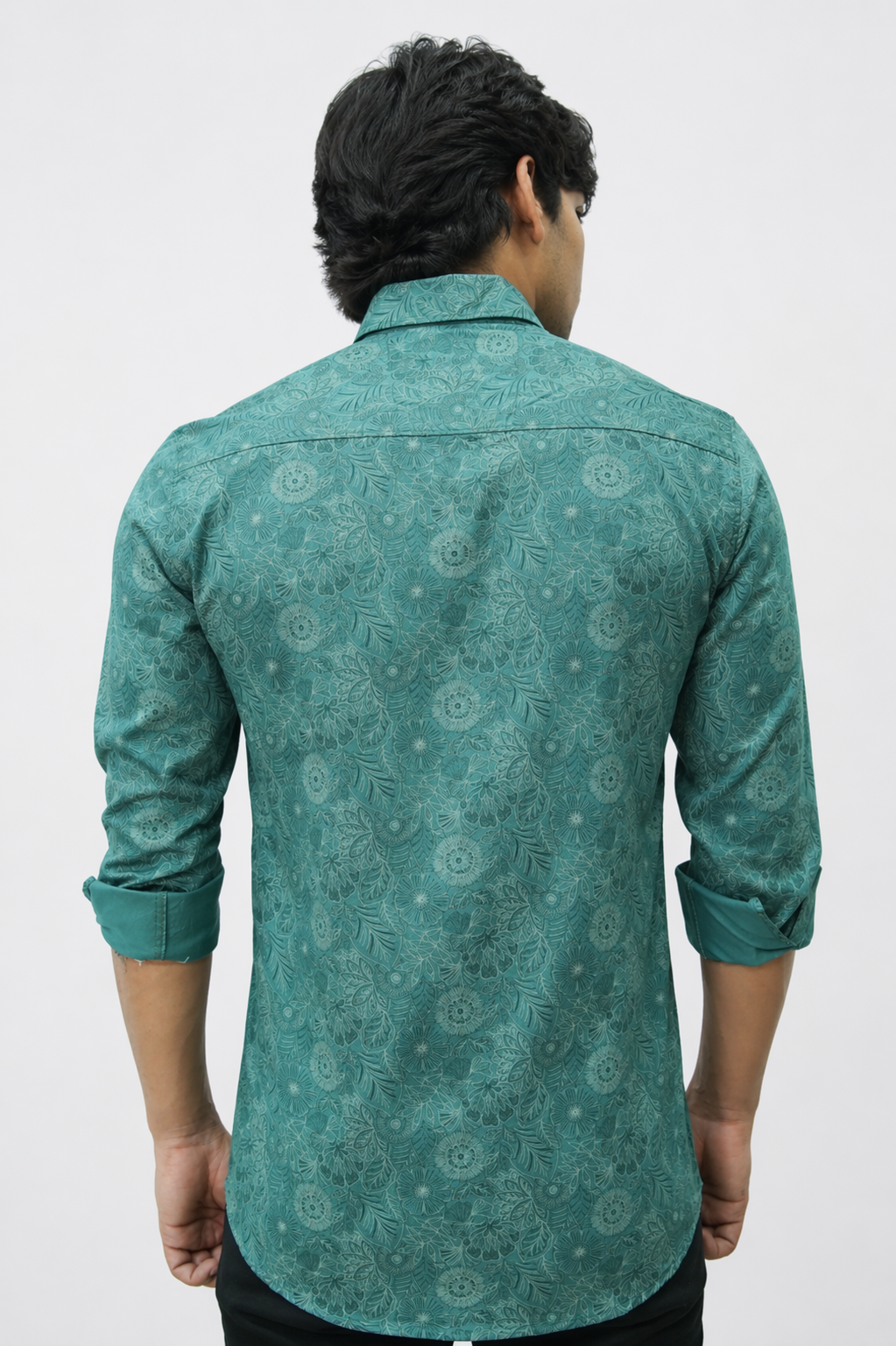 SATPR GREEN | SLIM FIT PREMIUM POLO NECK CASUAL SHIRT | TEASERWEAR