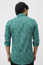SATPR GREEN | SLIM FIT PREMIUM POLO NECK CASUAL SHIRT | TEASERWEAR