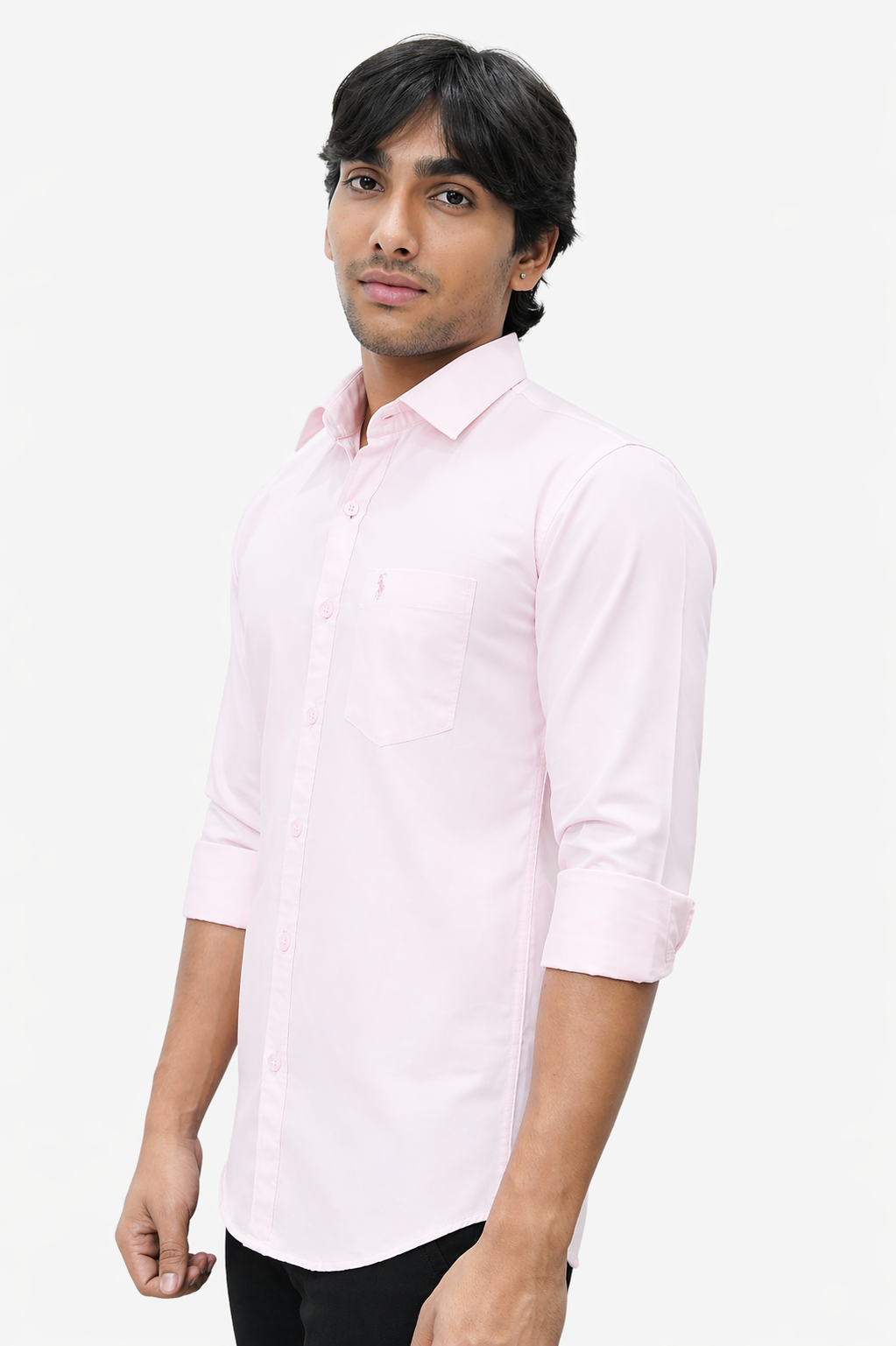 SATP LIGHT PINK | SLIM FIT PREMIUM POLO NECK CASUAL SHIRT | TEASERWEAR