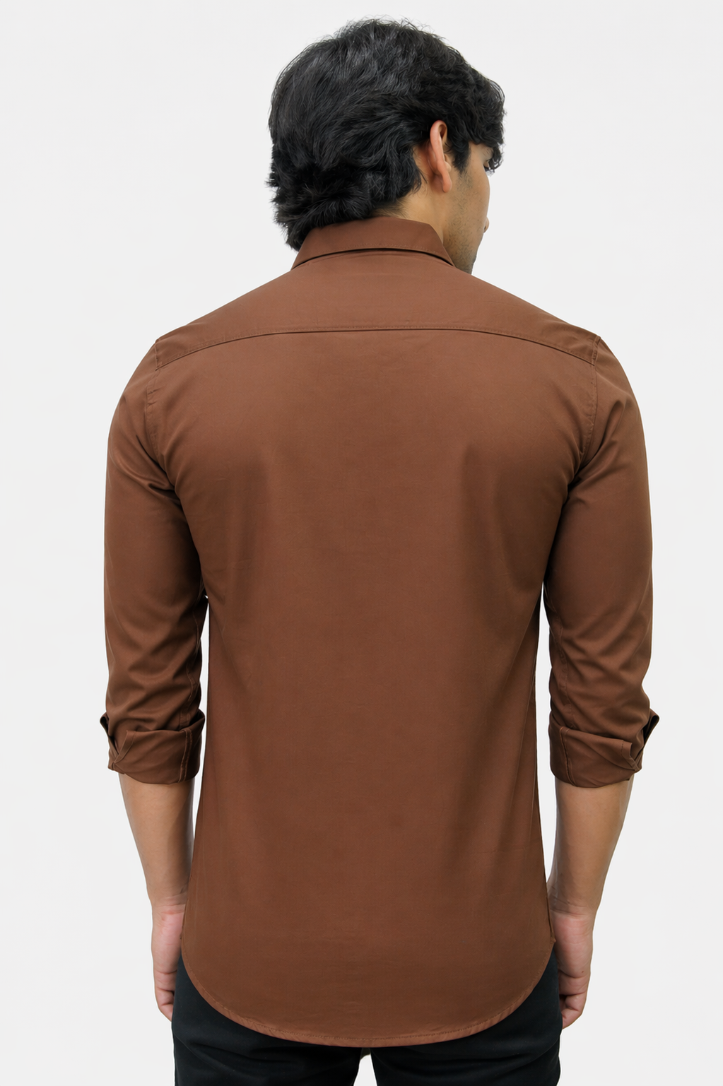 SATPR LIGHT BROWN | SLIM FIT PREMIUM POLO NECK CASUAL SHIRT | TEASERWEAR