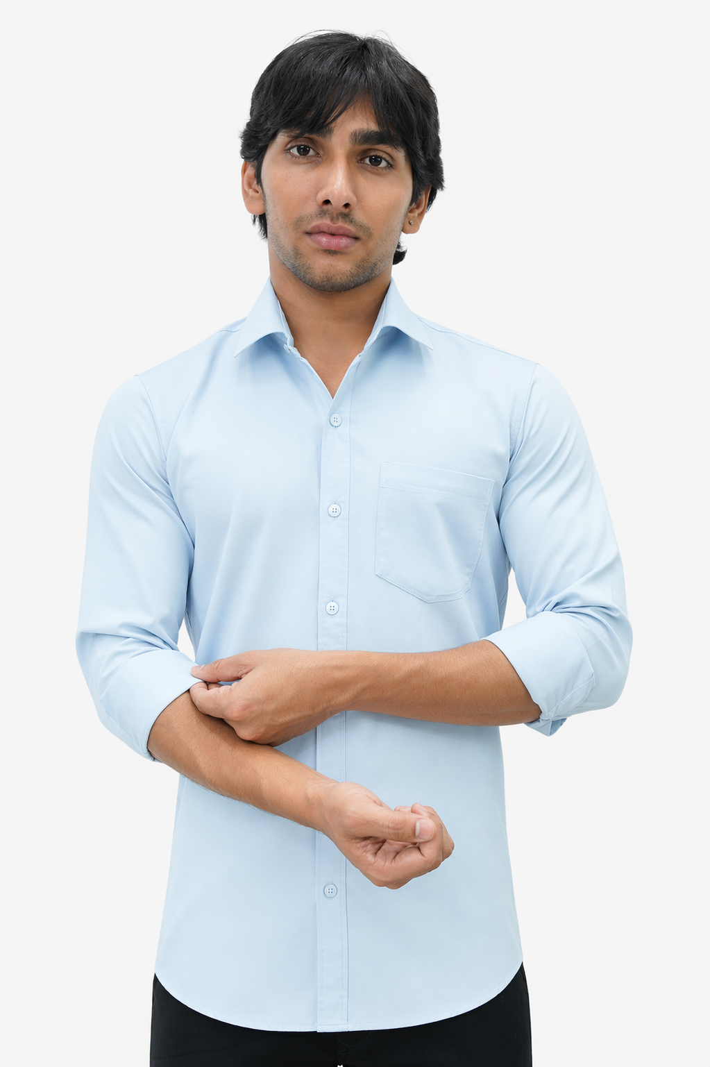 SATP SKY BLUE | SLIM FIT PREMIUM POLO NECK CASUAL SHIRT | TEASERWEAR