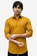 SATP MUSTARD | SLIM FIT PREMIUM POLO NECK CASUAL SHIRT | TEASERWEAR