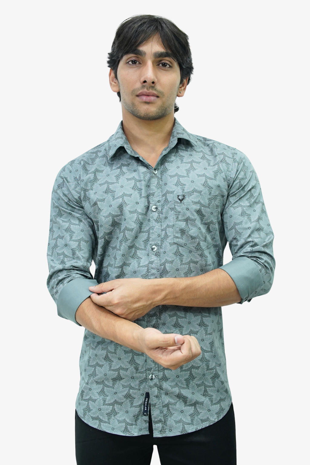 SATPR SILVER | SLIM FIT PREMIUM POLO NECK CASUAL SHIRT | TEASERWEAR