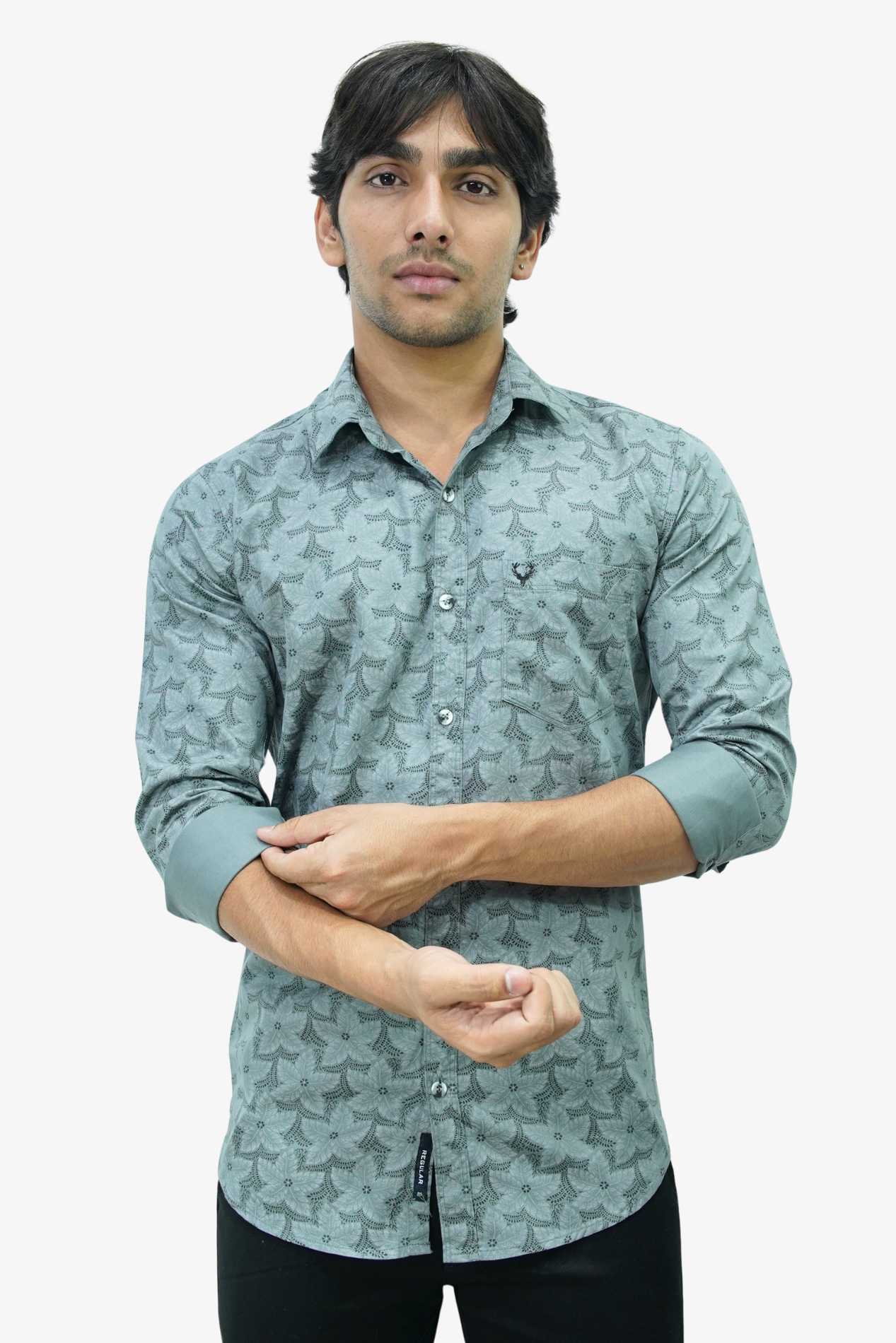 SATPR SILVER | SLIM FIT PREMIUM POLO NECK CASUAL SHIRT | TEASERWEAR