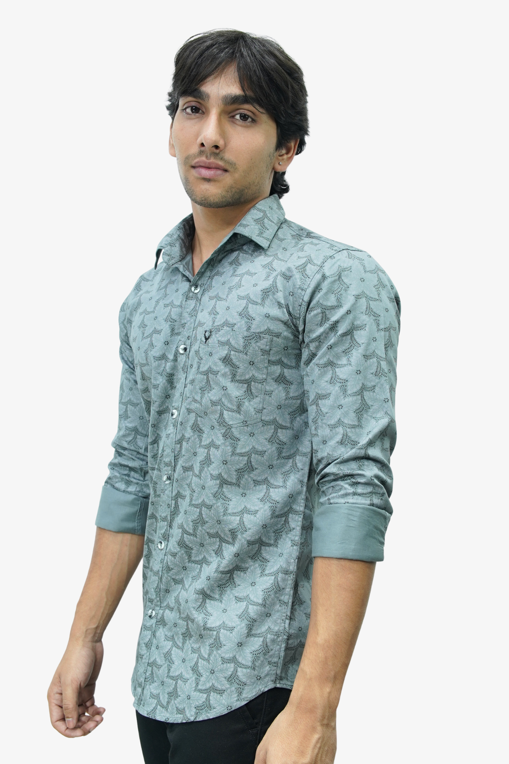 SATPR SILVER | SLIM FIT PREMIUM POLO NECK CASUAL SHIRT | TEASERWEAR