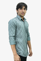 SATPR SILVER | SLIM FIT PREMIUM POLO NECK CASUAL SHIRT | TEASERWEAR