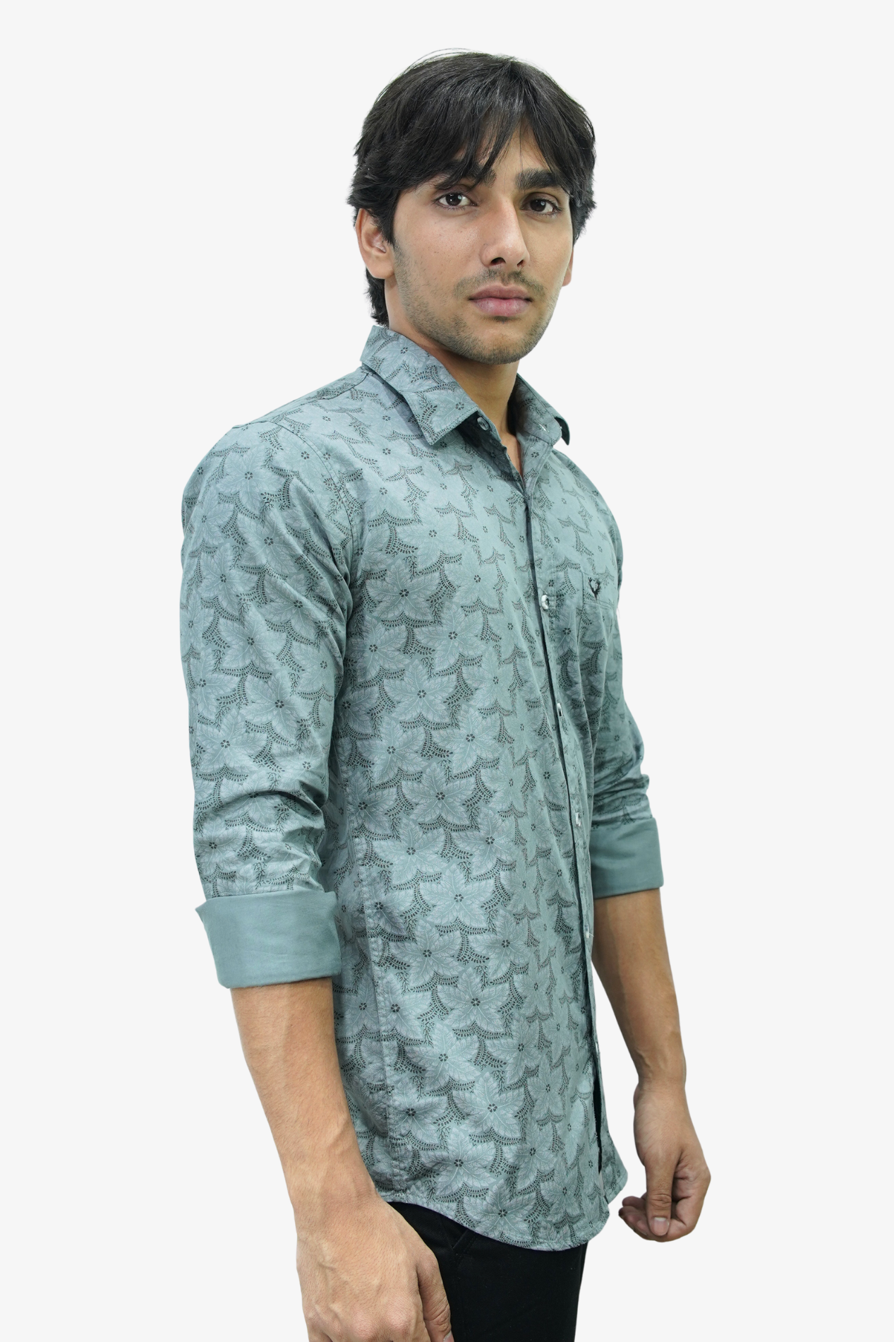 SATPR SILVER | SLIM FIT PREMIUM POLO NECK CASUAL SHIRT | TEASERWEAR