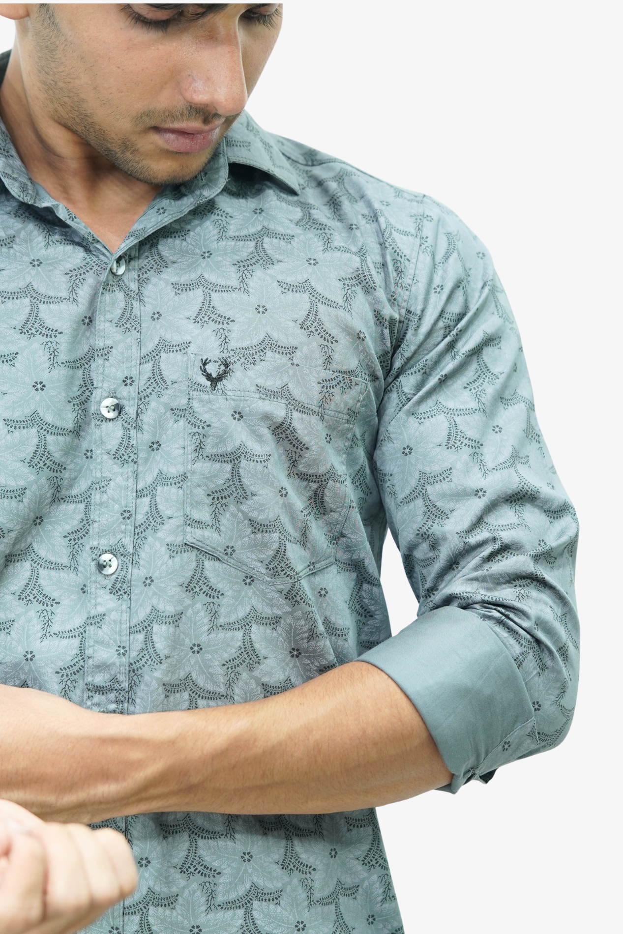 SATPR SILVER | SLIM FIT PREMIUM POLO NECK CASUAL SHIRT | TEASERWEAR
