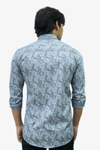 SATPR DARK GREY | SLIM FIT PREMIUM POLO NECK CASUAL SHIRT | TEASERWEAR