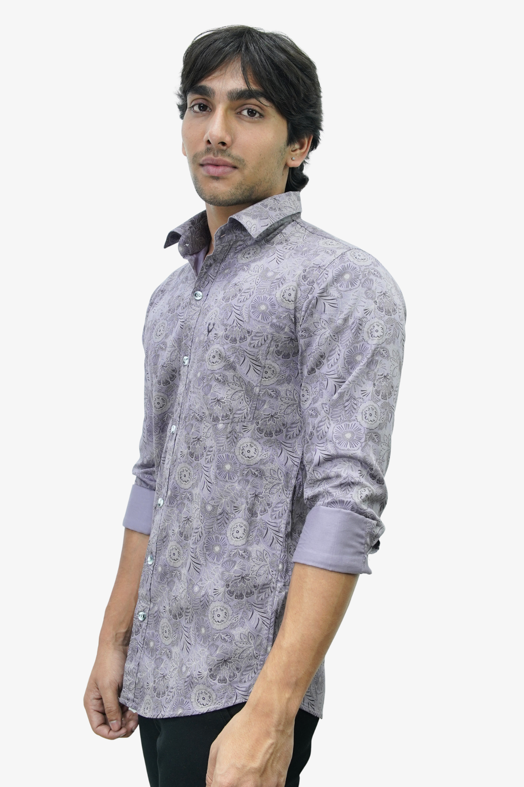 SATPR PURPLE | SLIM FIT PREMIUM POLO NECK CASUAL SHIRT | TEASERWEAR