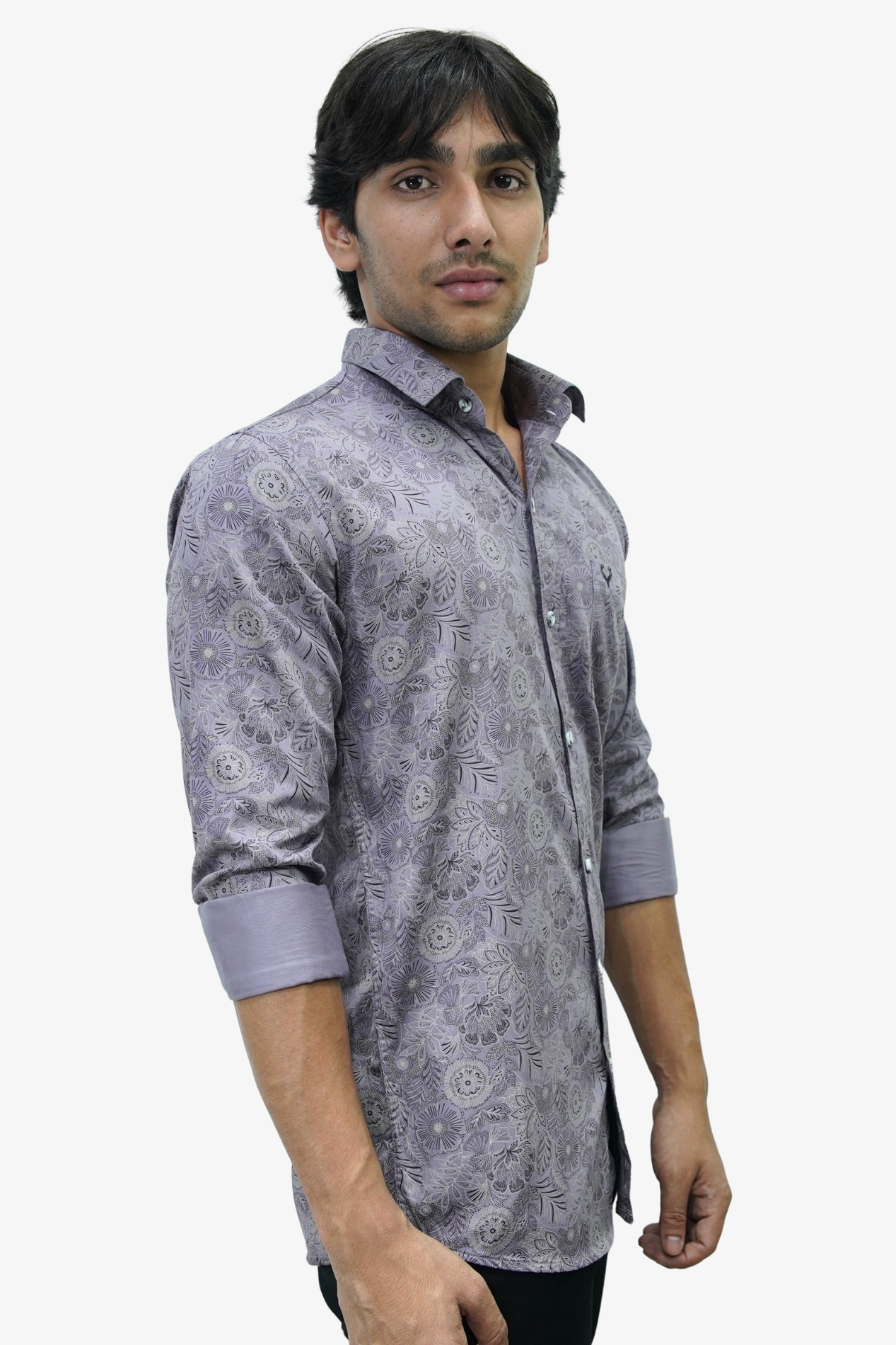 SATPR PURPLE | SLIM FIT PREMIUM POLO NECK CASUAL SHIRT | TEASERWEAR