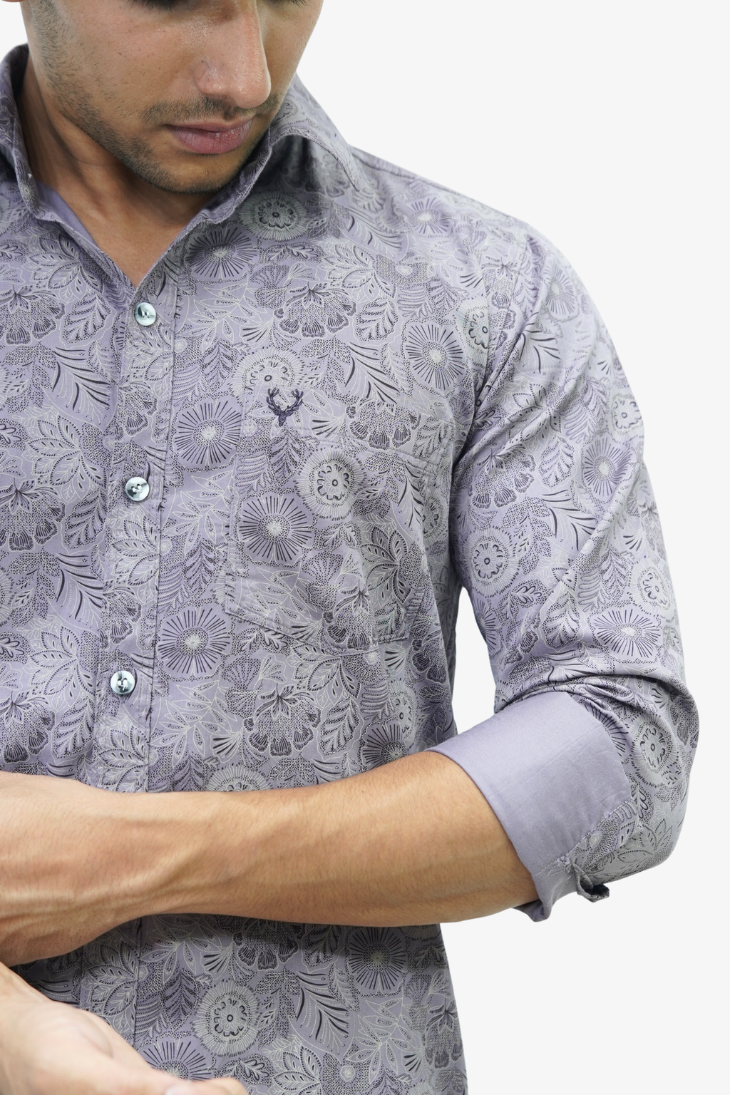 SATPR PURPLE | SLIM FIT PREMIUM POLO NECK CASUAL SHIRT | TEASERWEAR