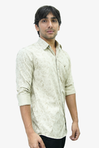 SATPR LEMON YELLOW | SLIM FIT PREMIUM POLO NECK CASUAL SHIRT | TEASERWEAR
