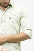 SATPR LEMON YELLOW | SLIM FIT PREMIUM POLO NECK CASUAL SHIRT | TEASERWEAR