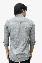 SATPR LIGHT-GREY | SLIM FIT PREMIUM POLO NECK CASUAL SHIRT | TEASERWEAR
