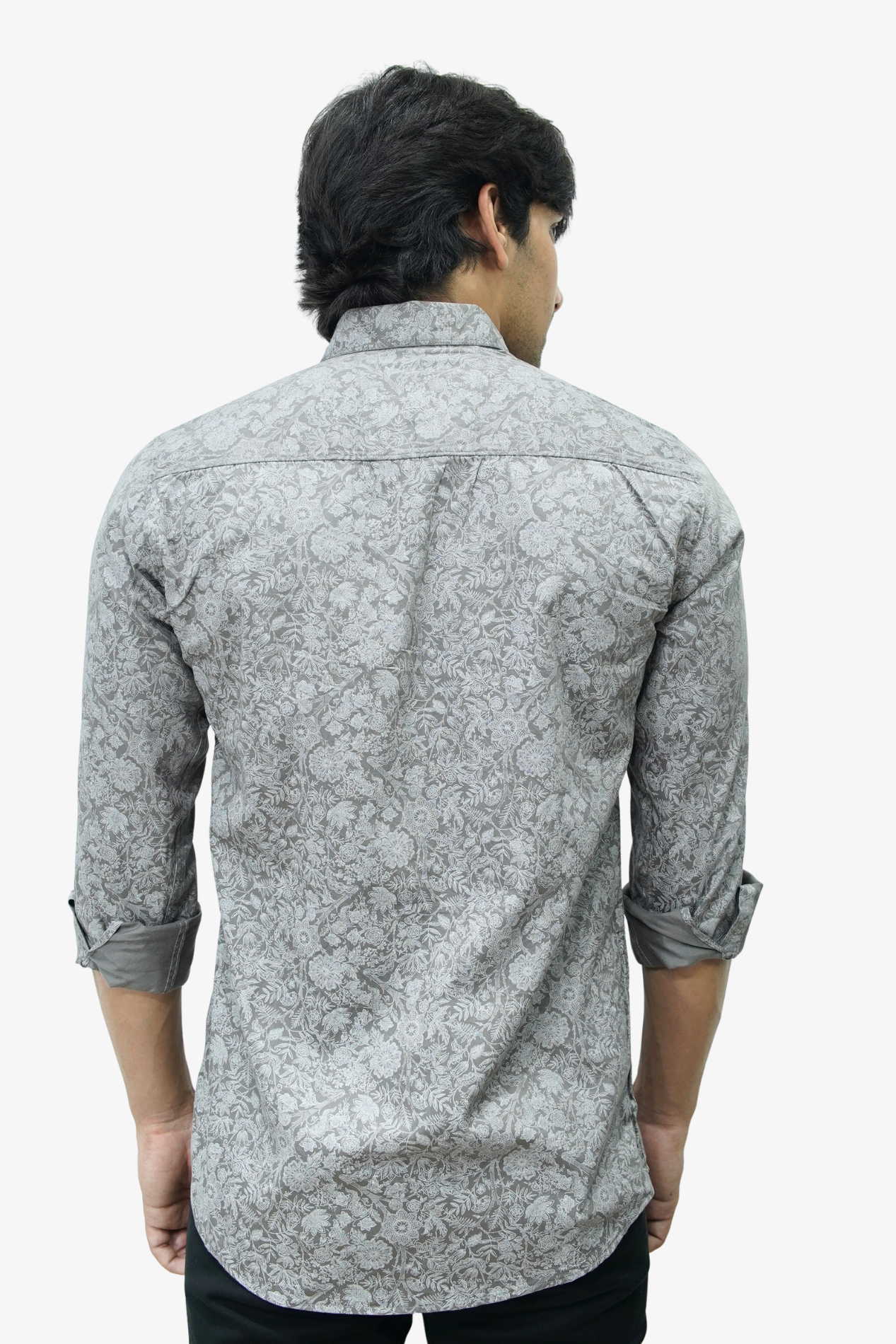 SATPR LIGHT-GREY | SLIM FIT PREMIUM POLO NECK CASUAL SHIRT | TEASERWEAR