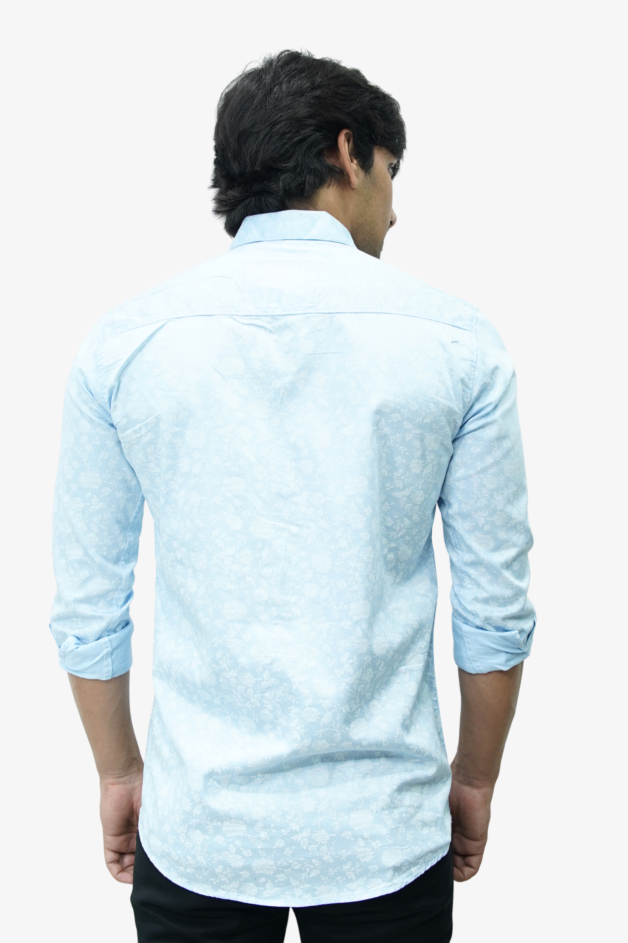 SATPR LIGHT SKY BLUE | SLIM FIT PREMIUM POLO NECK CASUAL SHIRT | TEASERWEAR