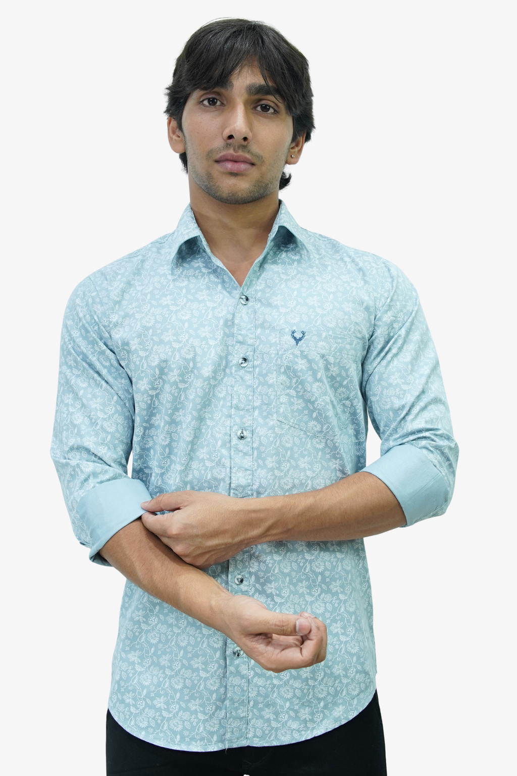 SATPR SKY BLUE | SLIM FIT PREMIUM POLO NECK CASUAL SHIRT | TEASERWEAR