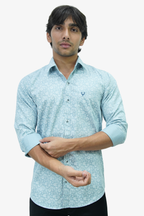 SATPR SKY BLUE | SLIM FIT PREMIUM POLO NECK CASUAL SHIRT | TEASERWEAR