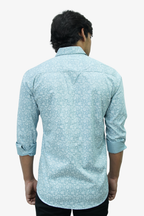 SATPR SKY BLUE | SLIM FIT PREMIUM POLO NECK CASUAL SHIRT | TEASERWEAR