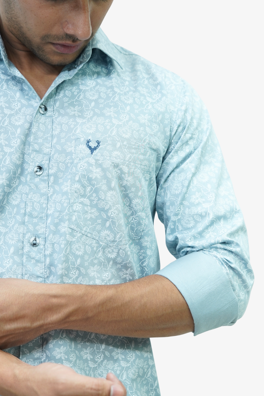 SATPR SKY BLUE | SLIM FIT PREMIUM POLO NECK CASUAL SHIRT | TEASERWEAR