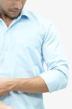 SATP SKY BLUE | SLIM FIT PREMIUM POLO NECK CASUAL SHIRT | TEASERWEAR