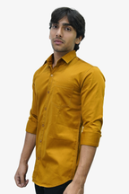 SATP MUSTARD | SLIM FIT PREMIUM POLO NECK CASUAL SHIRT | TEASERWEAR