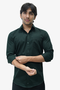 SATP BLACK | SLIM FIT PREMIUM POLO NECK CASUAL SHIRT | TEASERWEAR