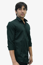 SATP BLACK | SLIM FIT PREMIUM POLO NECK CASUAL SHIRT | TEASERWEAR
