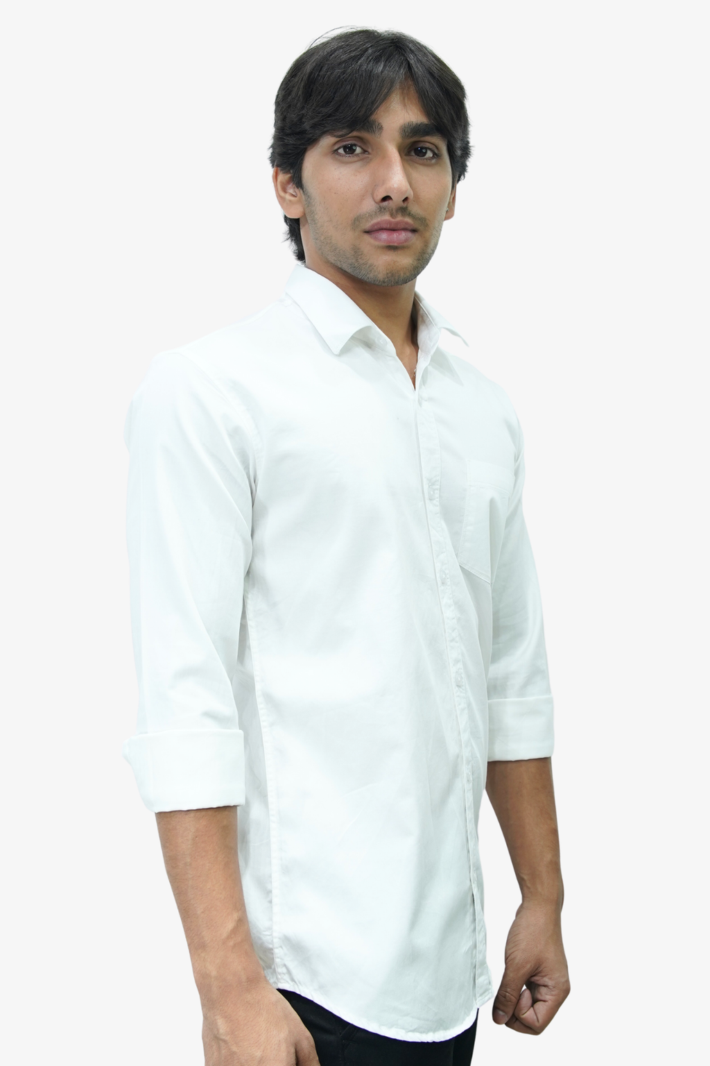 SATP WHITE | SLIM FIT PREMIUM POLO NECK CASUAL SHIRT | TEASERWEAR