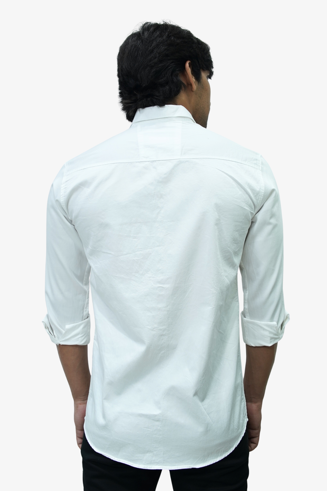 SATP WHITE | SLIM FIT PREMIUM POLO NECK CASUAL SHIRT | TEASERWEAR