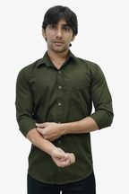 SATP DARK GREEN | SLIM FIT PREMIUM POLO NECK CASUAL SHIRT | TEASERWEAR