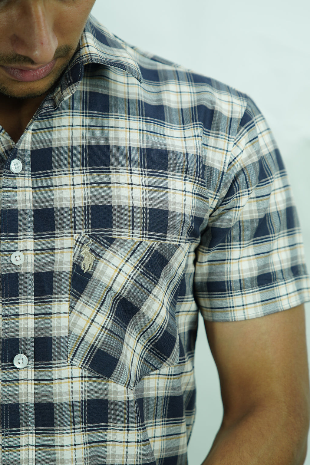 OXFHC NAVY BLUE | SLIM FIT PREMIUM POLO NECK CASUAL SHIRT | TEASERWEAR