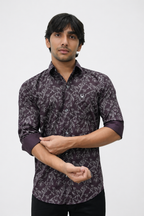 SATPR WINE | SLIM FIT PREMIUM POLO NECK CASUAL SHIRT | TEASERWEAR