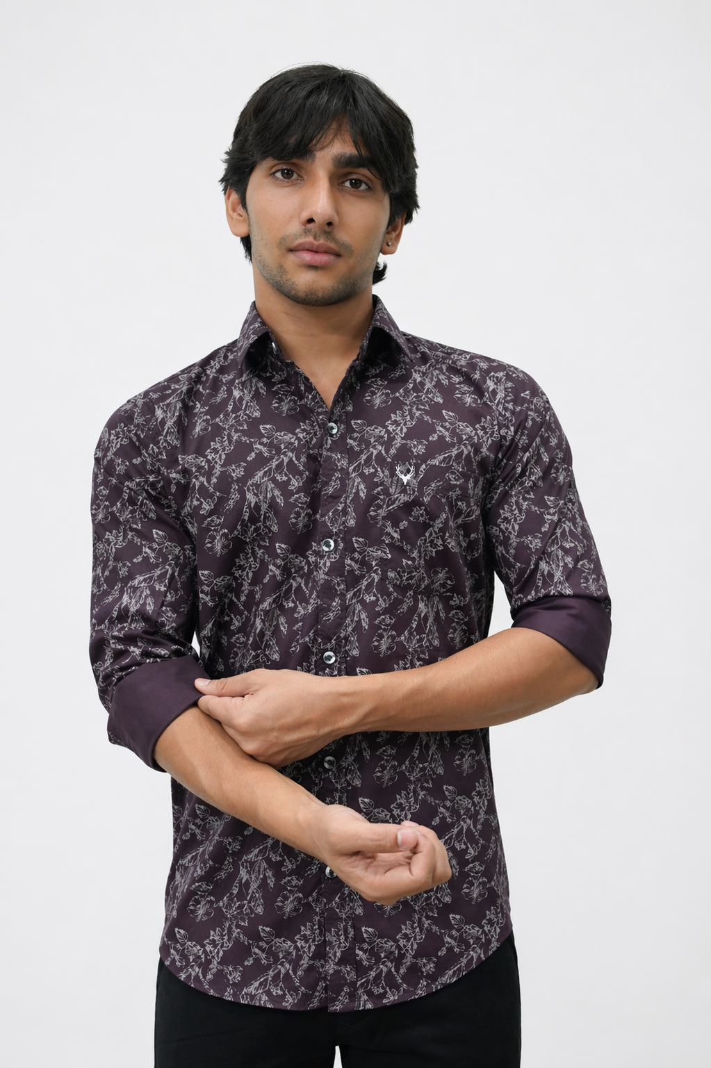 SATPR WINE | SLIM FIT PREMIUM POLO NECK CASUAL SHIRT | TEASERWEAR