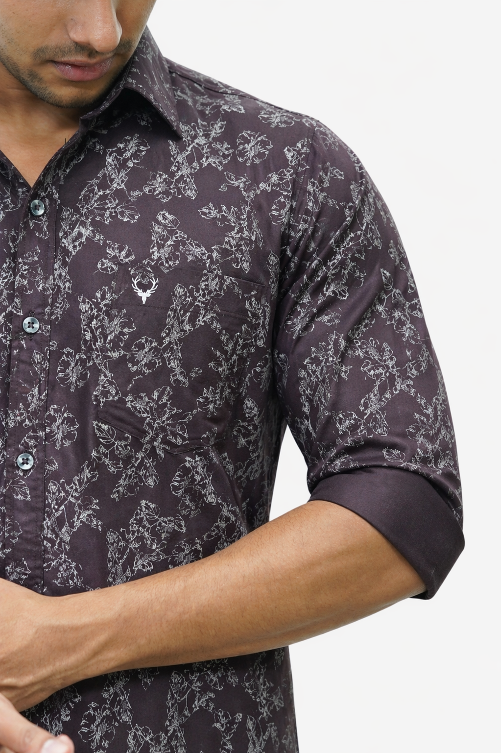 SATPR WINE | SLIM FIT PREMIUM POLO NECK CASUAL SHIRT | TEASERWEAR