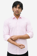 SATP LIGHT PINK | SLIM FIT PREMIUM POLO NECK CASUAL SHIRT | TEASERWEAR