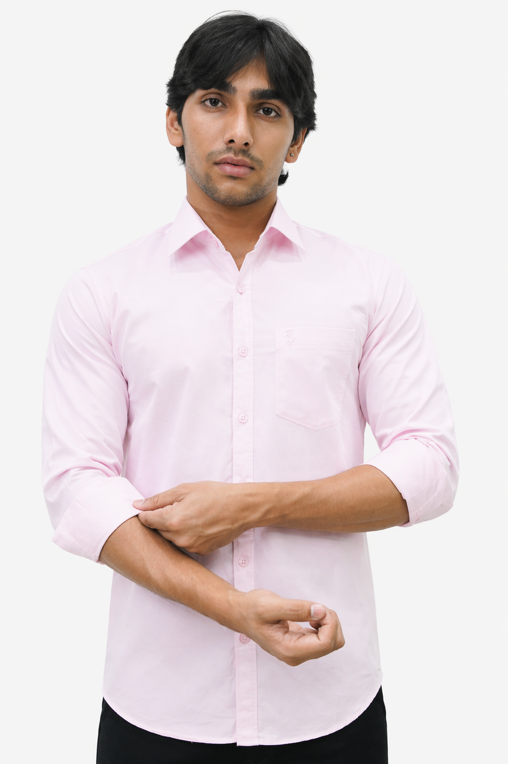 SATP LIGHT PINK | SLIM FIT PREMIUM POLO NECK CASUAL SHIRT | TEASERWEAR