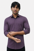 SATP PURPLE | SLIM FIT PREMIUM POLO NECK CASUAL SHIRT | TEASERWEAR