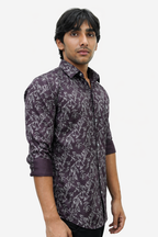 SATPR WINE | SLIM FIT PREMIUM POLO NECK CASUAL SHIRT | TEASERWEAR