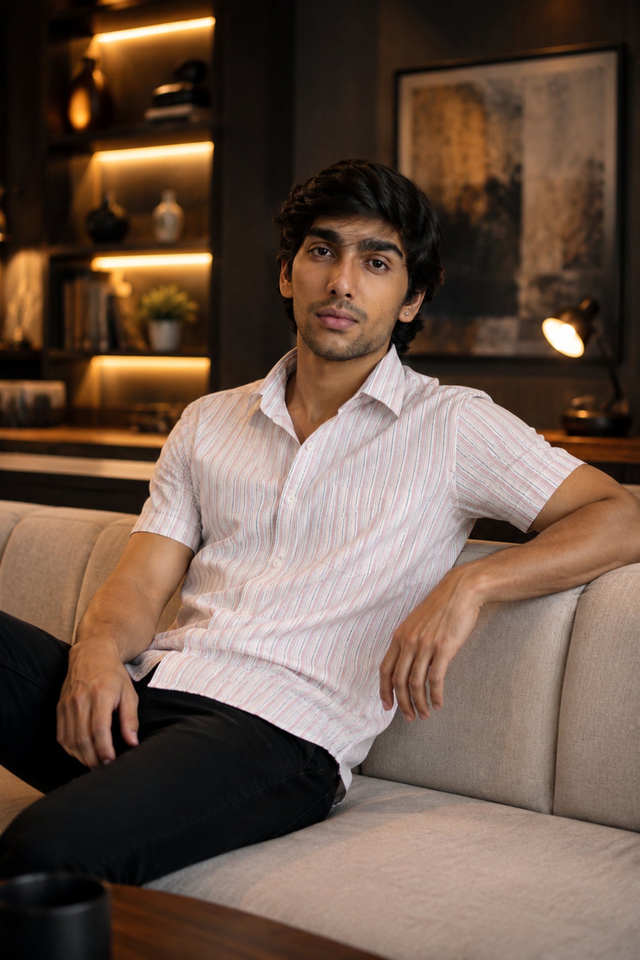OXFHL PINK | SLIM FIT PREMIUM POLO NECK CASUAL SHIRT | TEASERWEAR