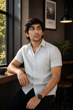 OXFHL LIGHT BLUE | SLIM FIT PREMIUM POLO NECK CASUAL SHIRT | TEASERWEAR