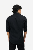 SLUKU BLACK | SLIM FIT PREMIUM POLO NECK CASUAL KURTA | TEASERWEAR