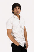 DOBHP WHITE | SLIM FIT PREMIUM POLO NECK CASUAL SHIRT | TEASERWEAR