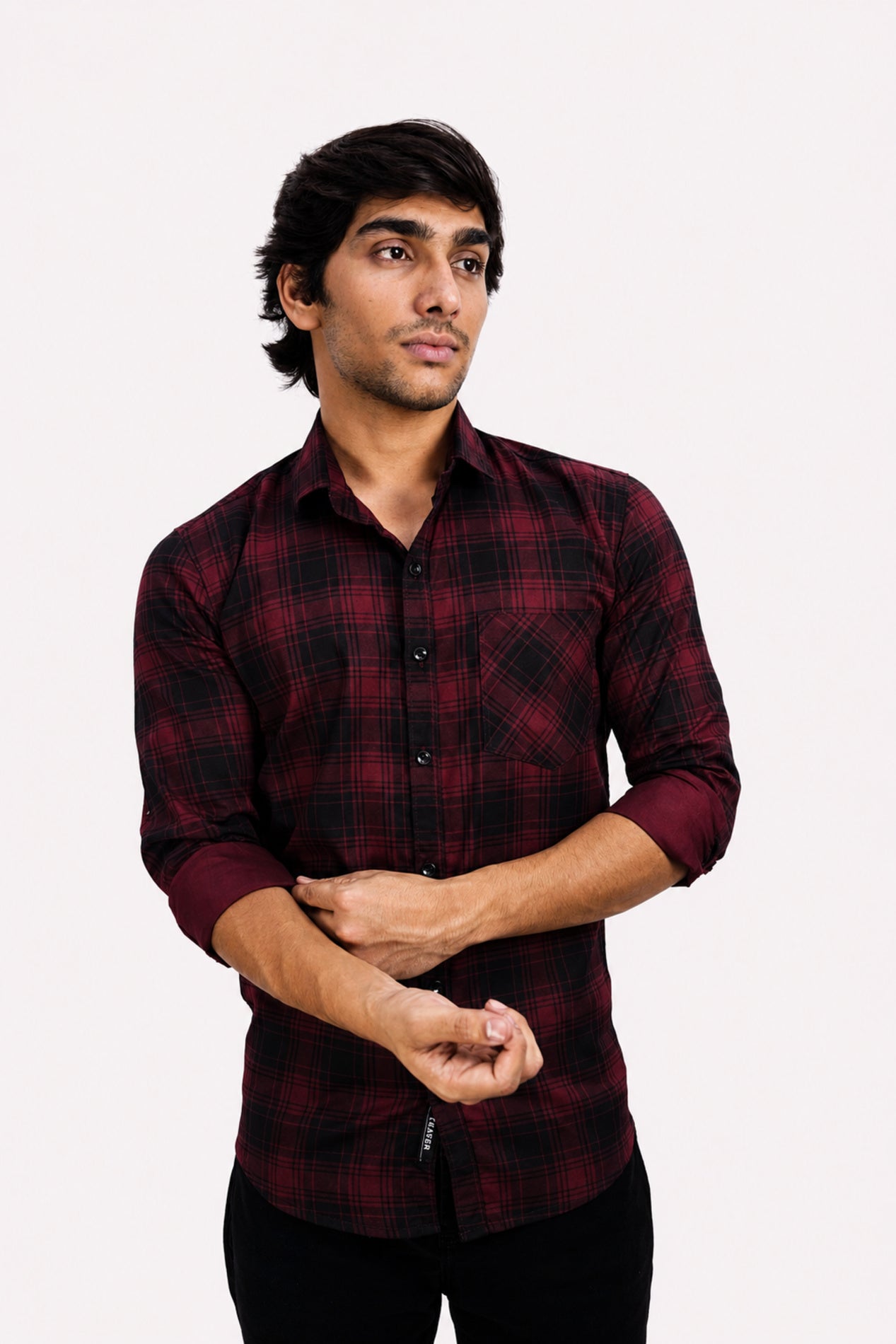 LAFC 2 MAROON | SLIM FIT PREMIUM POLO NECK CASUAL SHIRT | TEASERWEAR