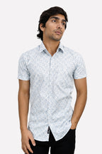 DOBHP BLUE | SLIM FIT PREMIUM POLO NECK CASUAL SHIRT | TEASERWEAR