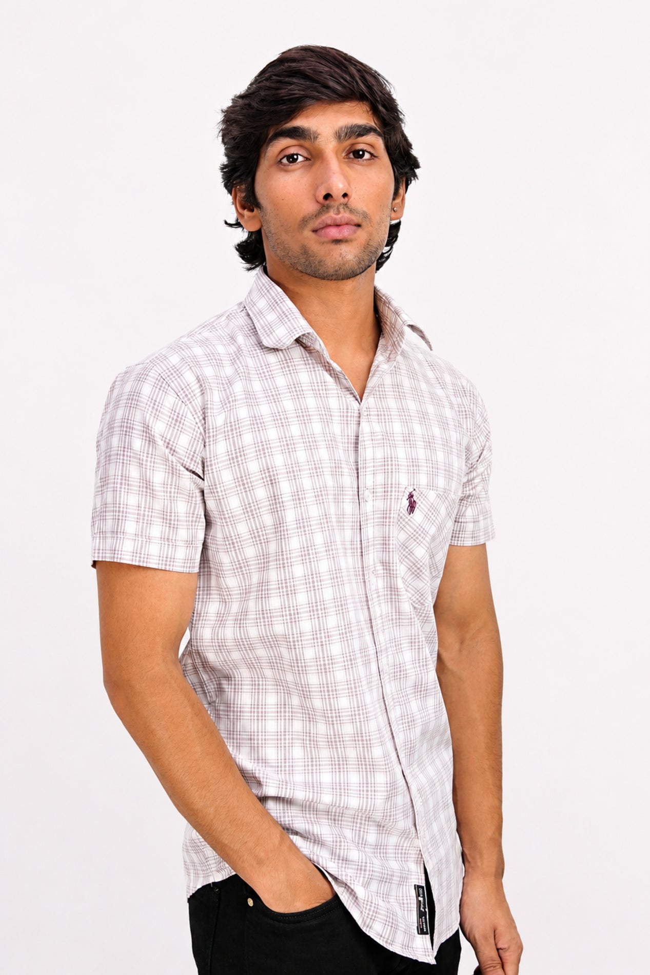 OXFHC LAVENDER | SLIM FIT PREMIUM POLO NECK CASUAL SHIRT | TEASERWEAR