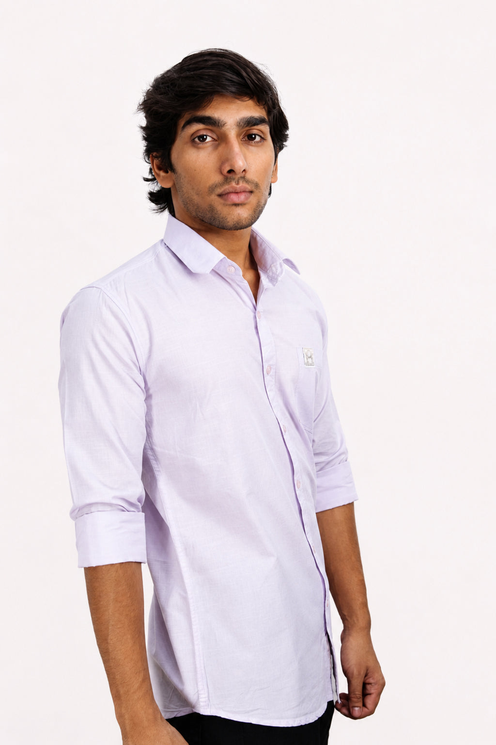 LINP LAVENDER | SLIM FIT PREMIUM POLO NECK CASUAL SHIRT | TEASERWEAR